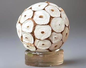 Natural Citrine Crystal Small Bowl • Trinket Dish for Crystal Display or Jewelry • Citrine Sphere Stand