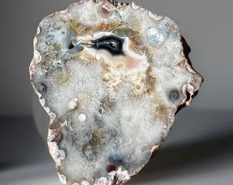Argentina agate Slab, Rare Colorful Agate Freeform Crystal