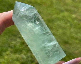 Baja Green Fluorite Point Premium HQ Crystal - #59