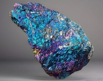 Natural Peacock Ore Bornite from Chihuahua, Mexico: Cabinet Size