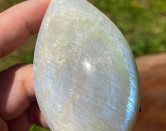Moonstone High Quality Flame , AAA Grade Crystal Gifts , Rare Crystal Find, Green Moonstone Flame