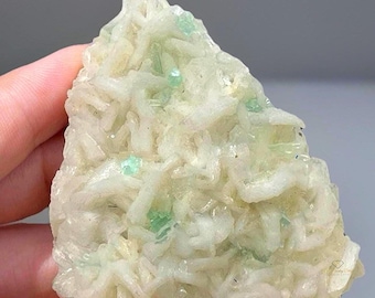 Stilbite in Zeolite Specimen Green Apophylite Blue Brucite - #1