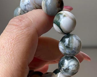 8th Vein Ocean Jasper Bracelet Big beads, Orbicular Ocean Jasper, old stock, collectors edition