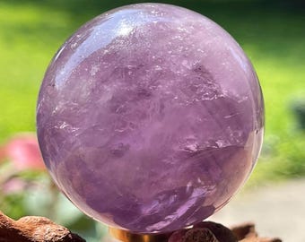 Bolivian Amethyst Sphere • Natural Polished Purple Gemmy Amethyst Ball • Crystals for Gifting Collecting & Decorating