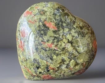 Unakite Crystal Heart  (37)