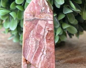 Rhodochrosite Tower from Argentina - # M, Heart Chakra Stone