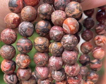 Leopard Jasper Crystal Bracelet - 8mm Beads