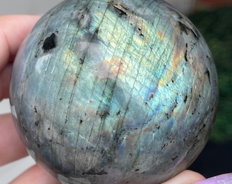 Labradorite Statement Sphere with Amazing Mermaid Blue Flash - #94