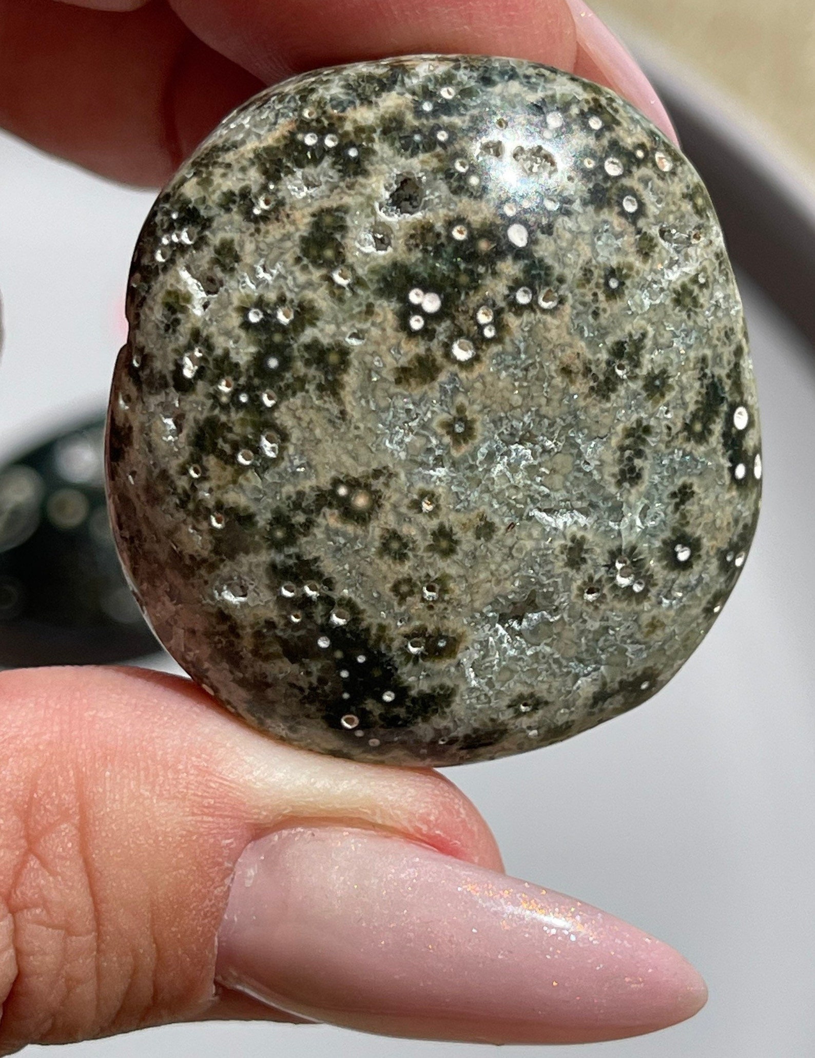 8th Vein Ocean Jasper Freeform Pink Green Grey Yellow Blue - Etsy