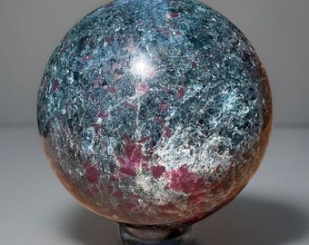 Ruby in Kyanite Sphere UV reactive AAA HQ Crystal  Ball, #35