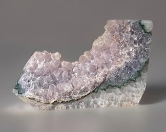 Amethyst Sugar Cube Cluster Tower, Sparkling Purple Green Quartz Mineral, Unique Natural Crystals - #120