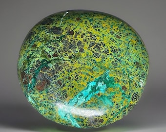 Chrysocolla crystal Cookie • Natural High-Grade Blue & Green Specimen • Rare Carving Stone • Gemstone Crystal Pocket Rock
