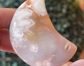 Flower Agate Crystal Moon (158)
