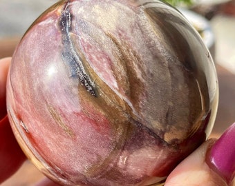 Petrified Wood XL Sphere , Agatized Wood, Wood Agate| emotional healing , AAA Grade Crystal’s , Positive energy