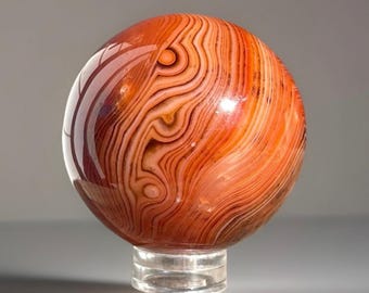 Carnelian Sardonyx Sphere - # T, Red Agate Crystal Ball