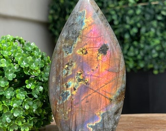 Labradorite Flame with Orange Purple Flash