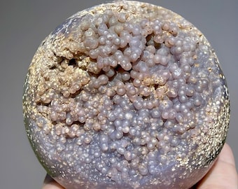 Grape Agate XL Sphere • Purple Grape Agate Cluster Specimen • Sparkly botryoidal Agate Crystal Ball