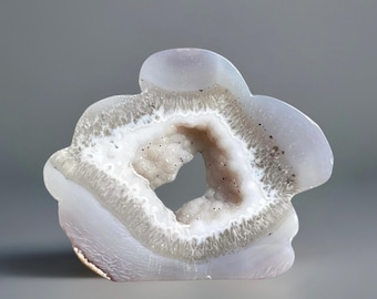 Sugar Druzy Agate Carved Bunny Slab, Agate Animal Crystal Carving