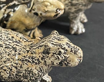 Picture Jasper Capybara Carving: Natural Stone Animal Figurine