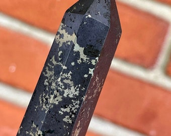 Apache Gold Tower | Healer’s Gold Pyrite magnetite Tower | Home Decor |Mineral specimens | AAA Grade Crystals, Gifts,Home Decor