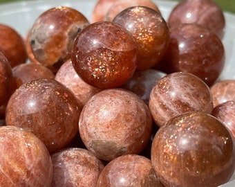 Arusha Sunstone Small Sphere | AAA Grade Crystal Gifts | Home decor, Energy crystals | Rare Mini Crystal Sphere