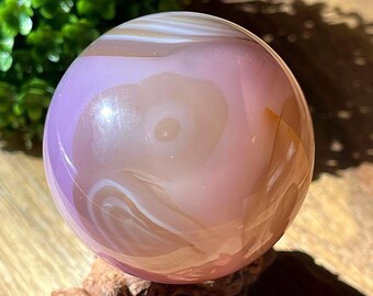 New find! Rare Purple Jelly Agate sphere from Madagascar