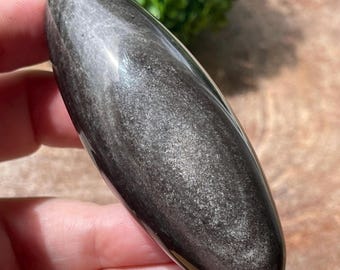 Silver Sheen Obsidian Large Shiva - #50