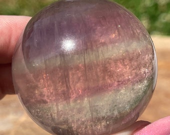 Candy Fluorite Sphere , Pink Fluorite Ball, Beautiful Crystal Sphere