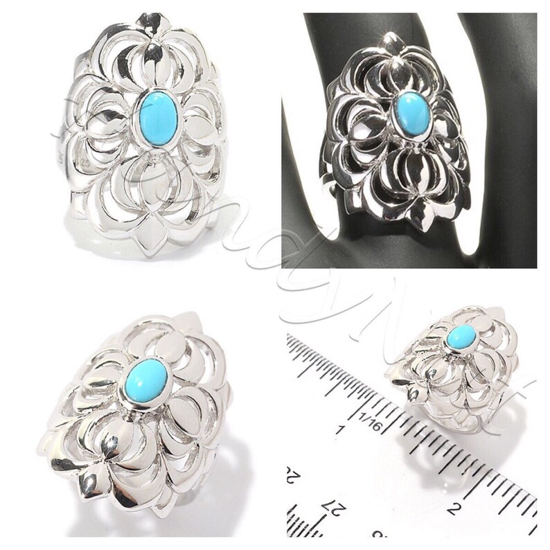 Make a Statement  Sterling Silver Sleeping Beauty Turquoise image 2