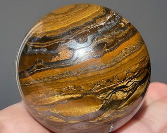 Tiger’s Iron Large Sphere with Hematite Banding ( 478)
