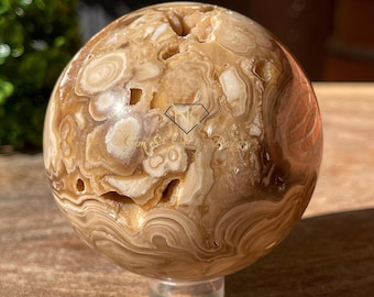 Chocolate Calcite Premium Sphere with Druzy - #79