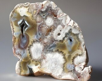 Argentina agate Slab • Colorful Rare Agate Crystal Specimen