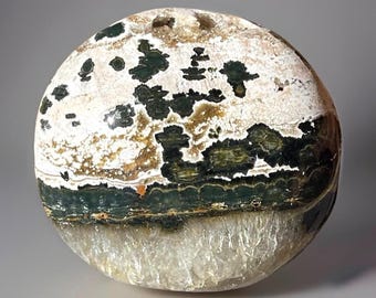 7th Vein Ocean Jasper Palmstone - Unique Limited Pattern