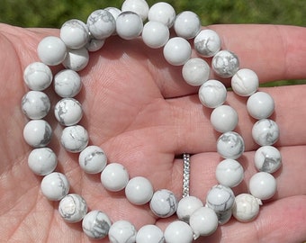 Howlite 8 mm Beaded Bracelet