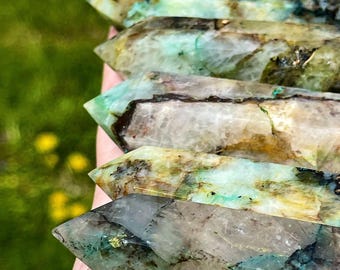 Quantum Quattro Tower, Polished Quantum Quattro Crystal, Natural Quantum Quattro Gemstone - Blue Synergy Stone