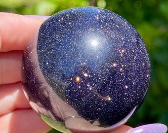 Blue Sandstone Crystal Sphere