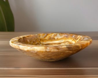 Calcite & Aragonite Crystal Bowl, Trinket plate, Crystal Dish for Jewelry, Natural Minerals for the Home Decor