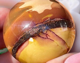 Mookaite Jasper Sphere • Red & Yellow Jasper • Colorful Crystal Ball