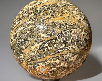 Leopard Jasper Sphere • Unique Large Jasper Sphere for Crystal Home Decor • Meditation & Energy Work • Natural Jasper Gemstone - #41