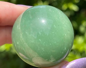 Green Aventurine Crystal Sphere,  Polished Sparkly HQ Aventurine