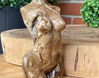 Chocolate Calcite Big Lady Body Goddess - No.32