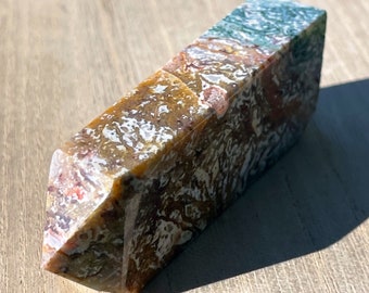 Pink Moss Agate Druzy High Quality Tower