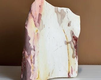 Mookaite Crystal Statement Slab • Colorful Australian Spider Veins Mookite Raw Edge Natural Stone • Unique Crystal Rock specimen