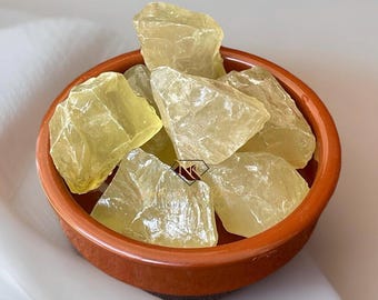 Lemon Citrine Rough Crystal Stone - Beginner Crystal gifts - Unpolished Rocks & Gems