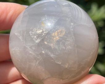 Blue Rose Quartz Sphere, High Quality Rare Madagascar Quartz, Collector’s Crystal Gift, #89