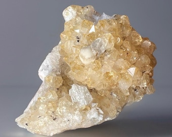 Citrine & Calcite Cluster crystal specimen, Large Gemstone Home Decor