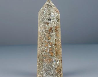 Yellow Crackle Quartz Crystal Tower - No.12
