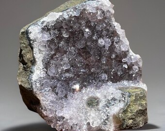 Amethyst Cut Base, Natural Crystal Formation for Cabinet Display, Unique Collector Decor Piece, Brazilian Amethyst Geode