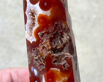 Red Moss Agate Druzy Tower |Moss Agate point | Home Decoration |Mineral specimens | ReikiHeal |Crystal Gifts,Energy crystals