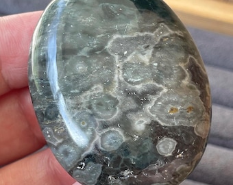Ocean Jasper Crystal Palmstone Pocket Rock